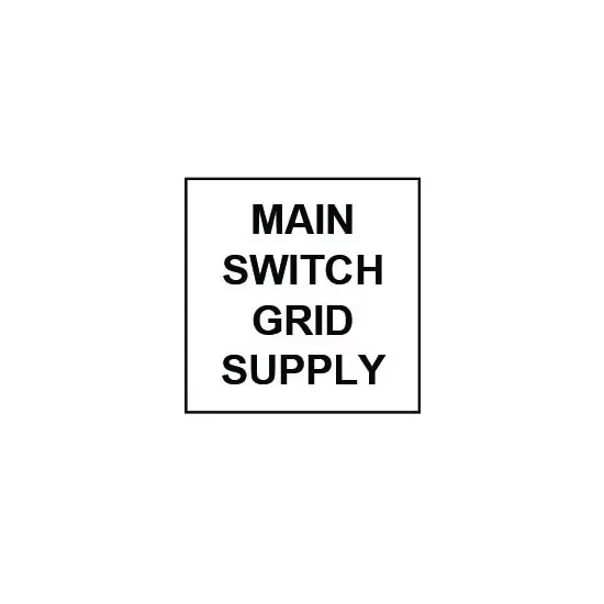 Main Switch Grid Supply