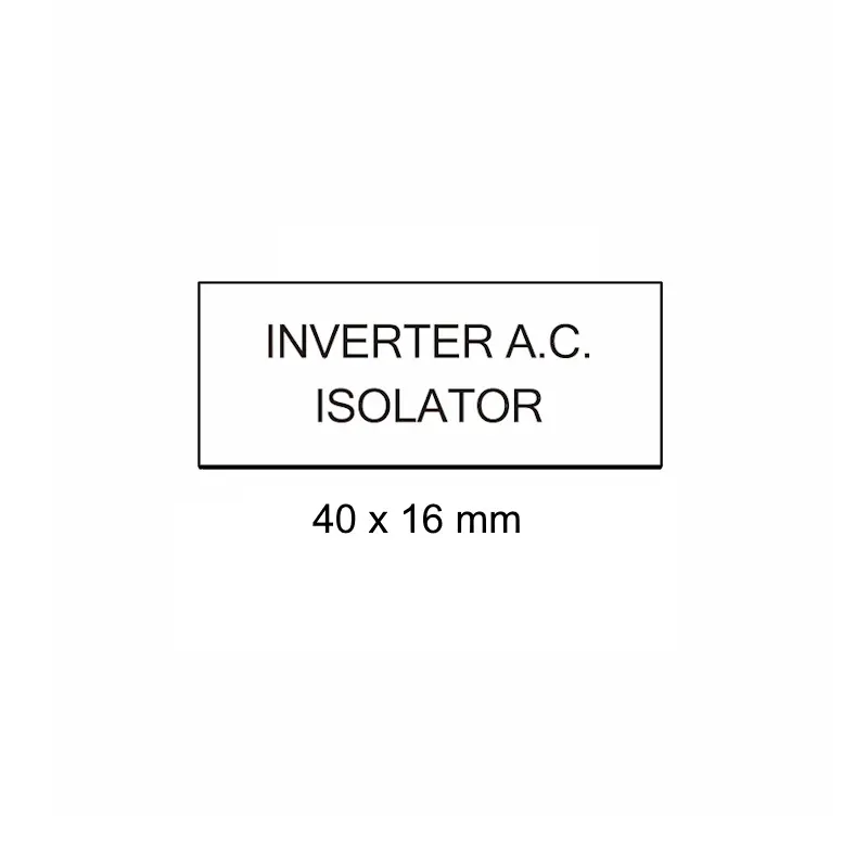 Inverter A.C. Isolator