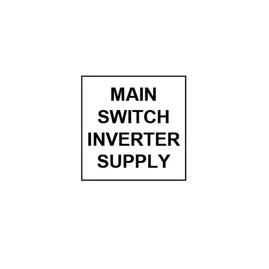 Main Switch Inverter Supply