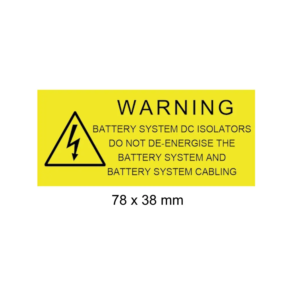 Battery System DC Isolators