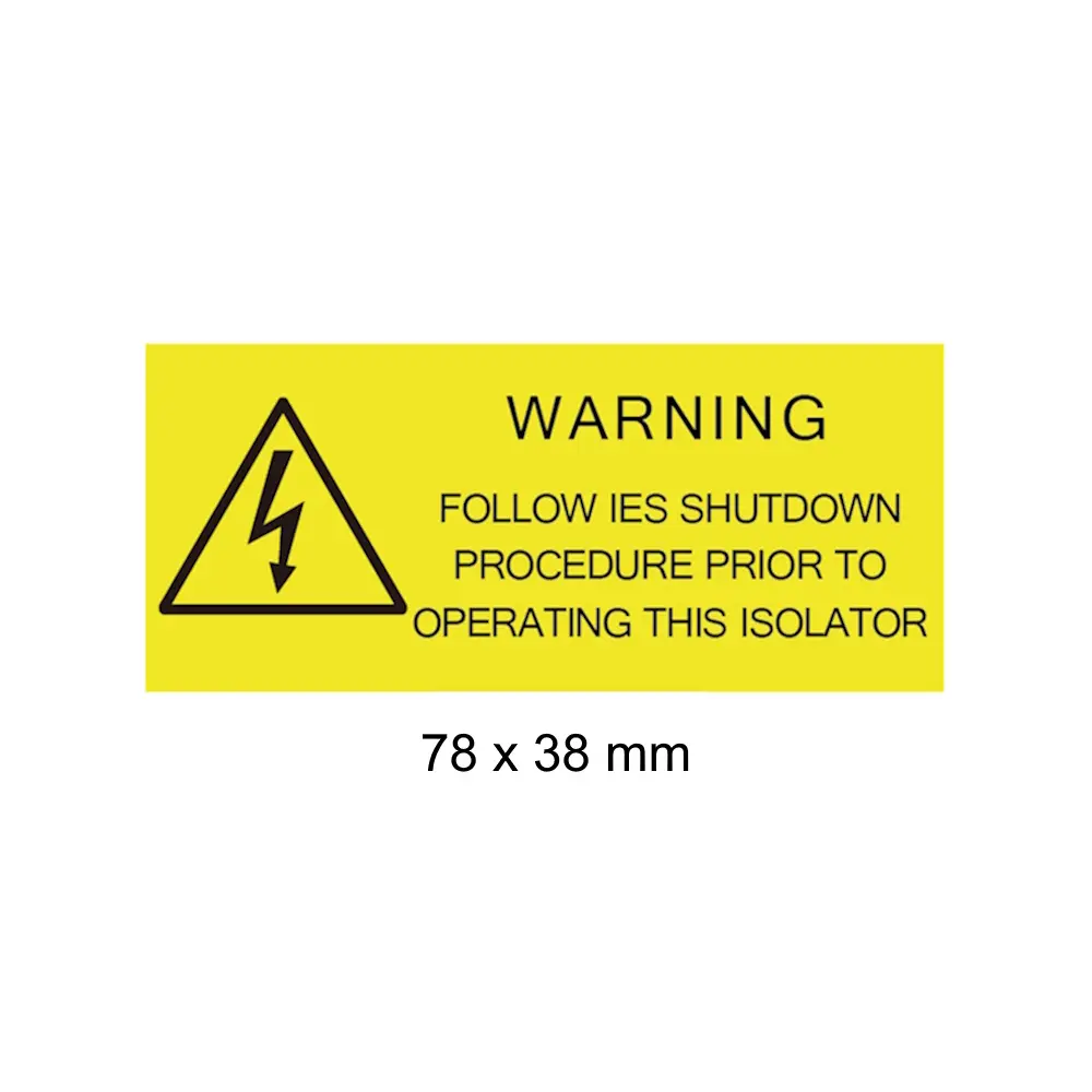 Follow IES Shutdown Procedure