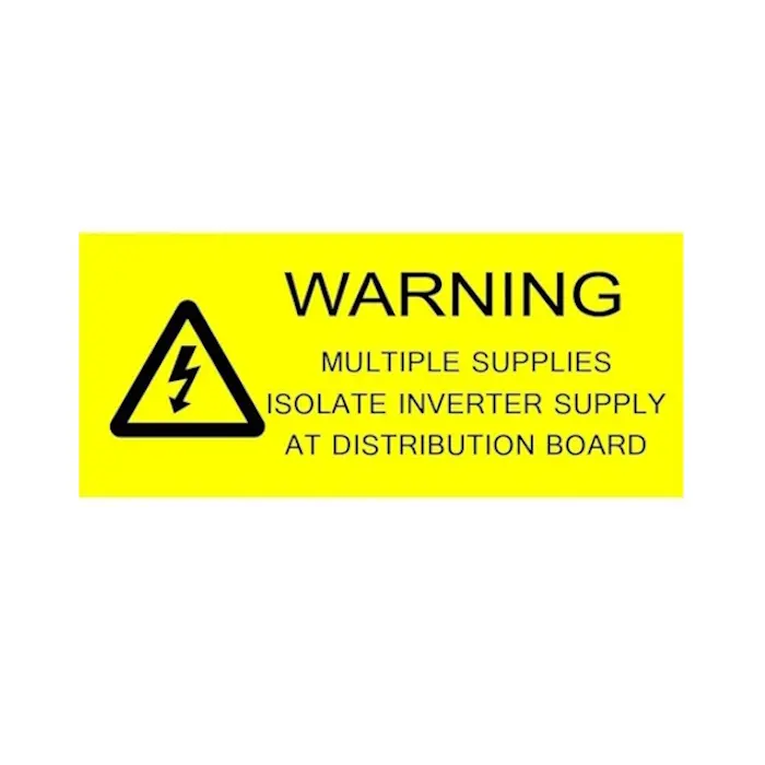 Multiple Supplies, Isolate Inverter Supply