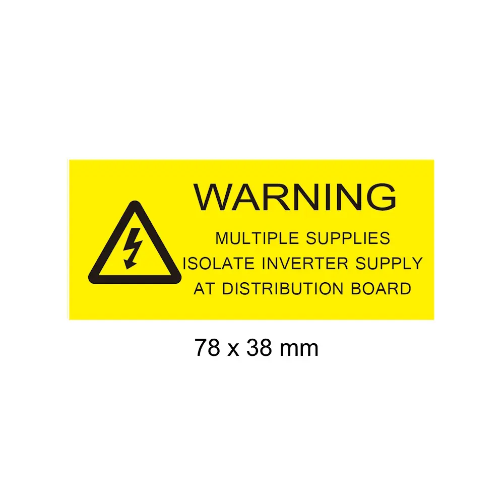 Multiple Supplies, Isolate Inverter Supply