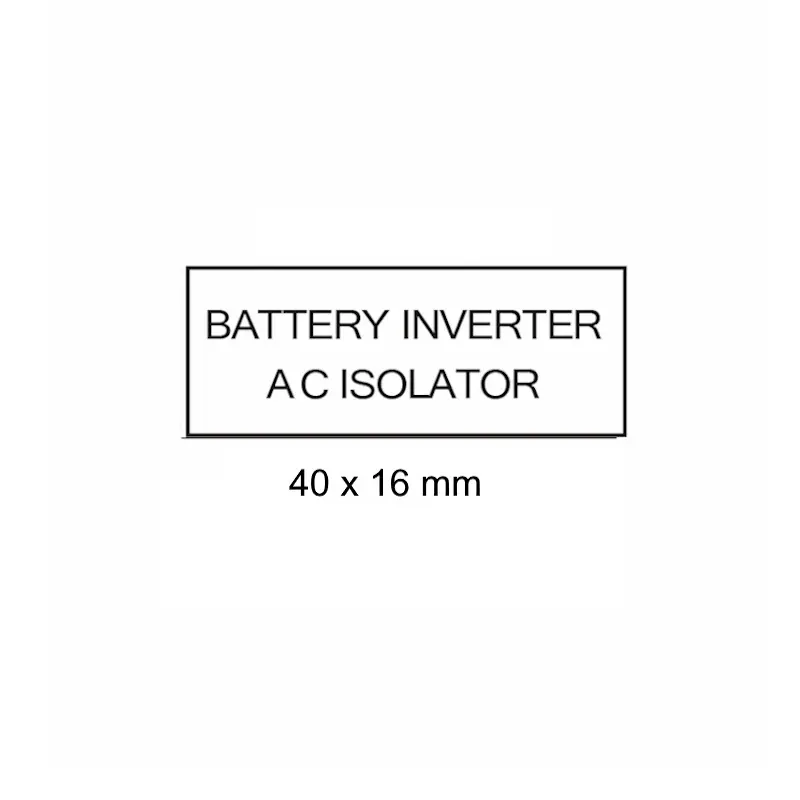 Battery Inverter AC Isolator