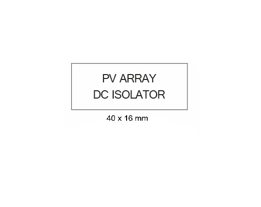 PV Array DC Isolator