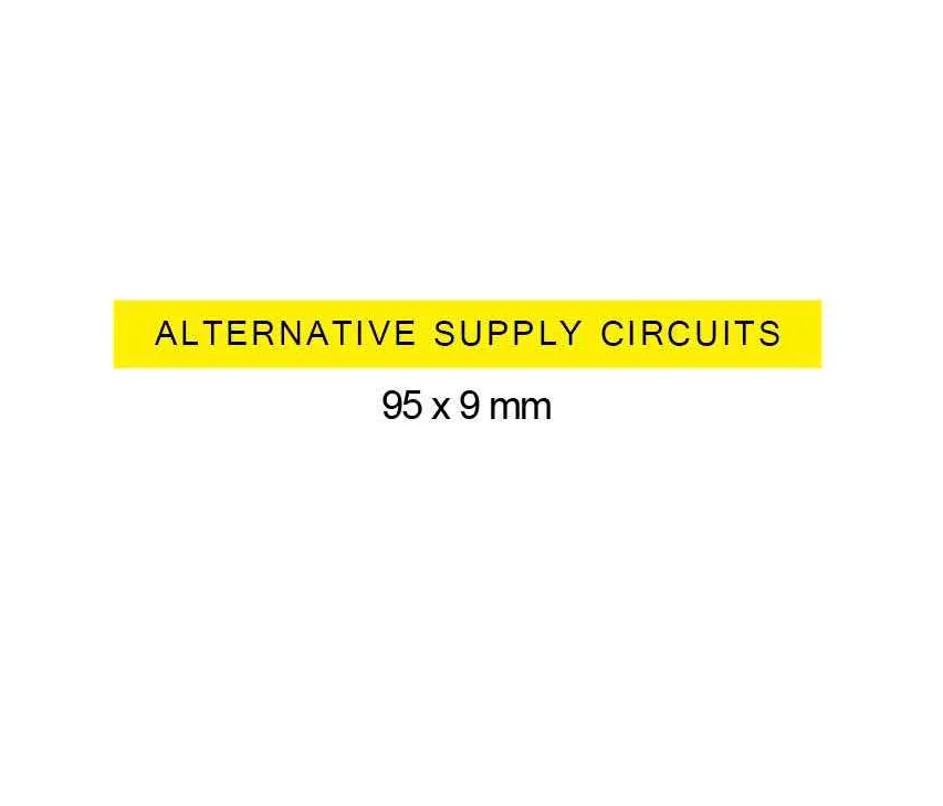 Alternative Supply Circuits