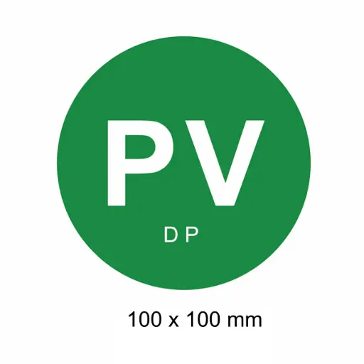 [LAB-G-PV-DP] "PV" Label (DP)