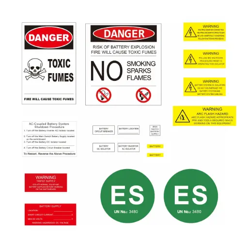 [LAB-SET-BAT-AC] AC-Coupled Battery Label Set