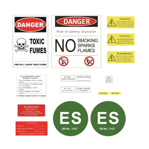 [LAB-SET-BT-AC] AC-Coupled Battery Label Set