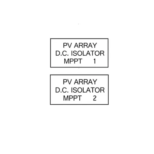 [LAB-W-PVA] PV Array DC Isolator MPPT 1 & MPPT 2