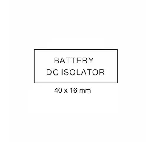 [LAB-W-BDCI] Battery D.C. Isolator