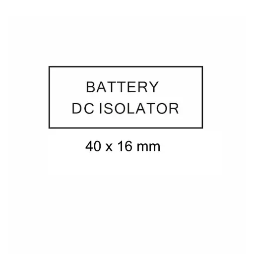 [LAB-W-BDCI] Battery D.C. Isolator
